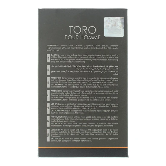 Maison Alhambra Toro Pour Homme Eau De Parfum 100ml