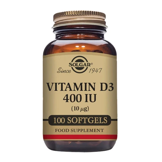 Solgar Vitamin D3 10ug 400iu Softgels 100 Softgels