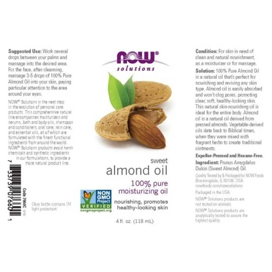 NOW Foods Almond Oil Pure 473ml