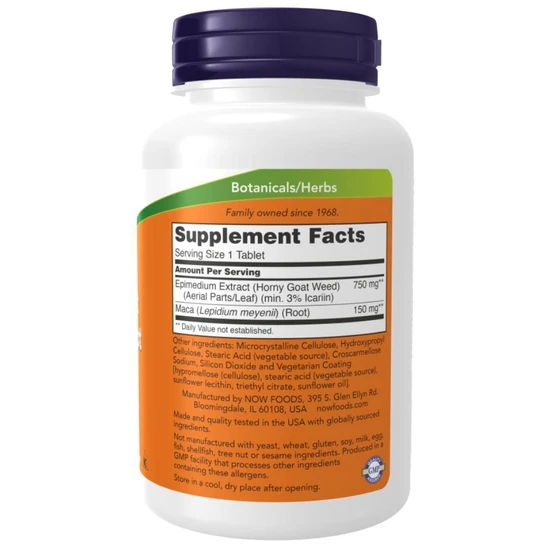 NOW Foods Horny Goat Weed Extract 750mg - 90 Tablets