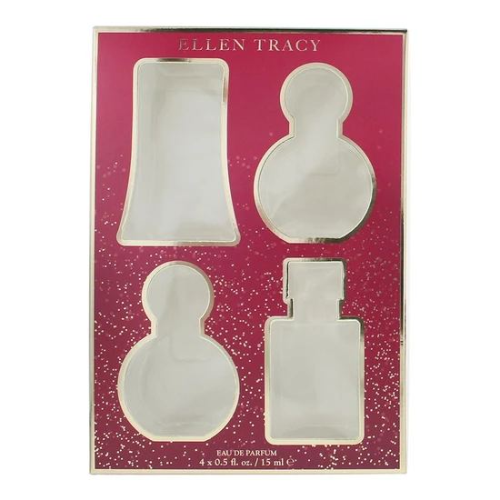 Ellen Tracy Eau De Parfum Gift Set Classic, Bronze, Tracy, Love Notes 15ml x 4