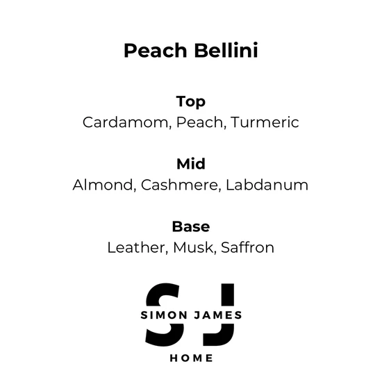 Simon James Home Peach Bellini Handmade Soy Wax Candle
