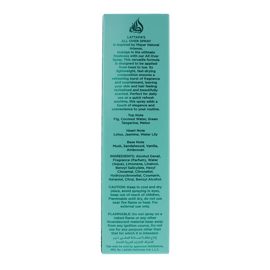 Lattafa Mayar Natural Intense All Over Body Spray 150ml