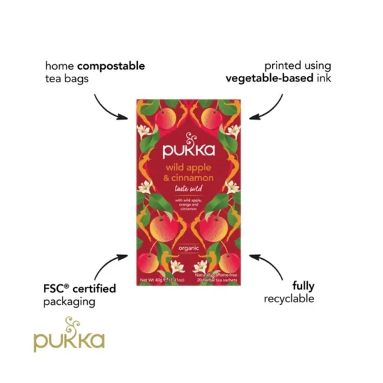 Pukka Wild Apple & Cinnamon Tea Bags 80 Tea Bags