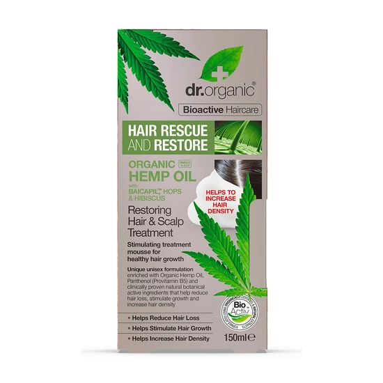 Dr. Organic Bioactive Hair Care Organic Hemp Oil Restoring Hair & Scalp Treatment 150ml