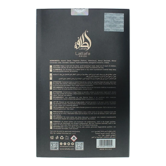 Lattafa Pride Gharam Eau De Parfum 100ml
