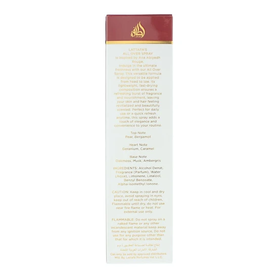 Lattafa Ana Abiyedh Rouge All Over Body Spray 150ml