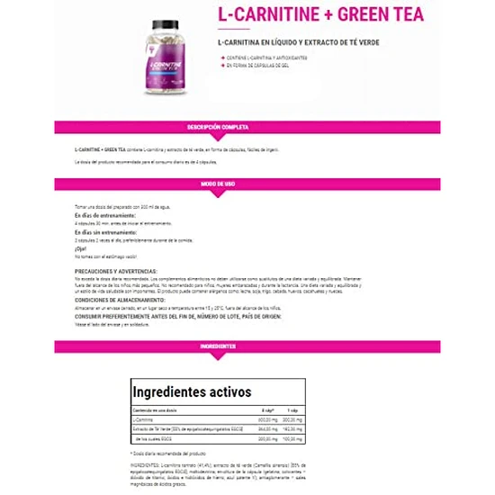Trec Nutrition L-Carnitine + Green Tea 90 Capsules