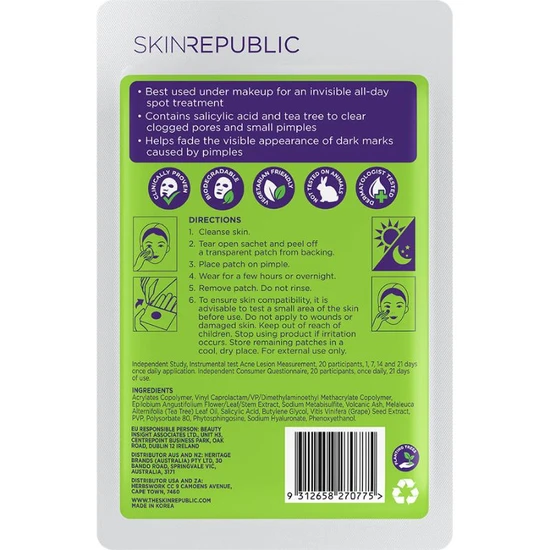 Skin Republic Spot Clear Patches 48