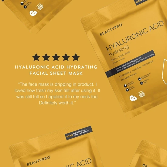 BeautyPro HYALURONIC Hydrating Face Sheet Mask 22ml