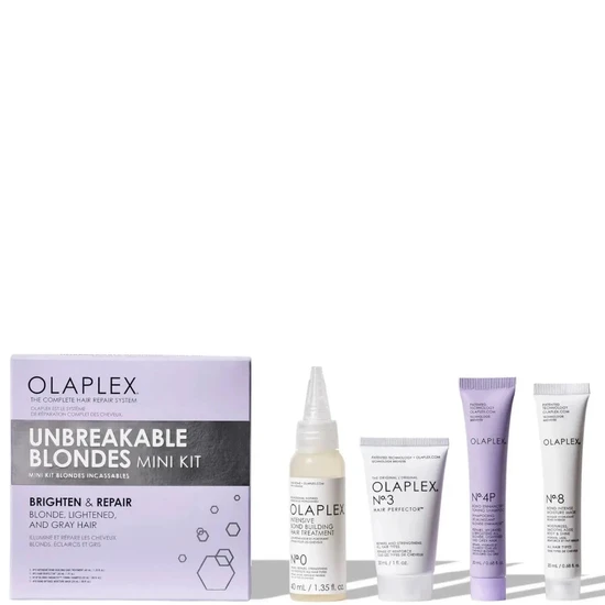 Olaplex Unbreakable Blondes Mini Kit No. 0 (40ml), No. 3 (30ml), No. 4P (20ml) & No. 8 (20ml)
