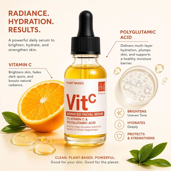Dr Botanicals Vitamin C & Polyglutamic Acid Glow Serum