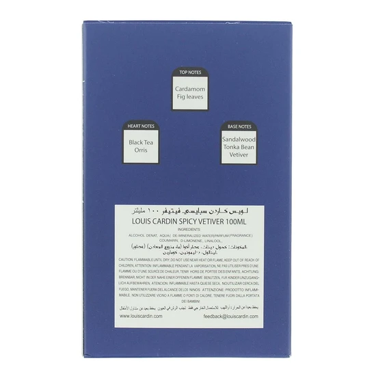 Louis Cardin Spicy Vetiver Eau De Parfum 100ml