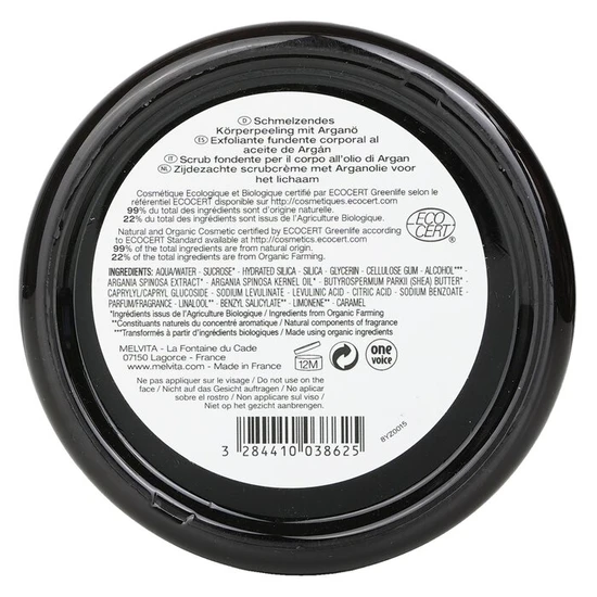 Melvita L'Argan Bio Melting Body Scrub With Argan Oil 150g