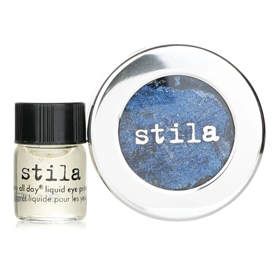 Stila Magnificent Metals Foil Finish Eyeshadow With Mini Stay All Day Liquid Eye Primer Metallic Cobalt