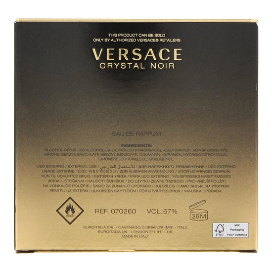Versace Crystal Noir Eau De Parfum 50ml