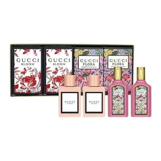 Gucci Miniature Eau De Parfum Women's Gift Set Spray Mini's 4 x 5ml