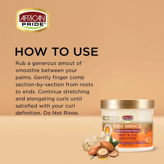 African Pride Shea Butter Miracle Twist & Loc Smoothie 340g