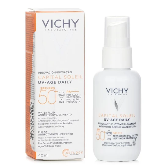 Vichy Capital Soleil Uv Age Daily SPF 50+ Invisible Sun Cream With Niacinamide 40ml