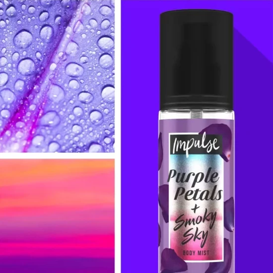 Impulse Purple Petals & Smoky Sky Body Mist 150ml