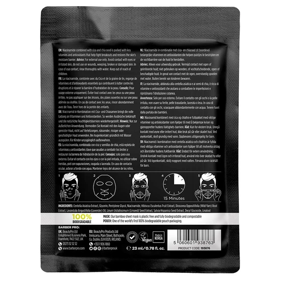 BARBER PRO Blemish Control Face Sheet Mask x1