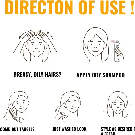 GK Hair Dry Shampoo Spray 219ml