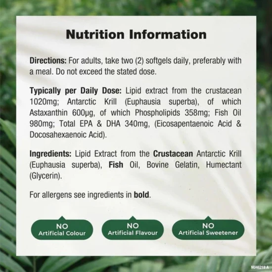 Nature's Truth Krill Oil 2000mg 60 Softgels