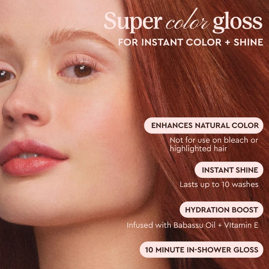 Glaze Supergloss Colour Conditioning Hair Gloss Auburn Spice 190ml