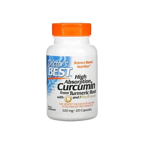 Doctor's Best High Absorption Curcumin From Turmeric Root With C3 Complex & BioPerine 500mg Caps 120