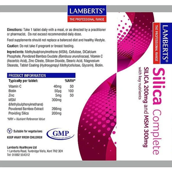 Lamberts Silica Complete Tablets 60 Tablets