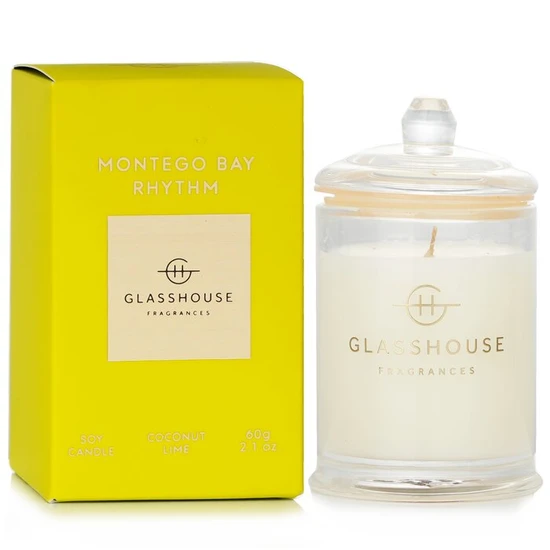 Glasshouse Fragrances Triple Scented Soy Candle Montego Bay Rhythm Coconut & Lime 60g