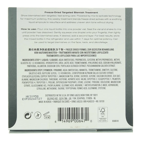 Erno Laszlo Freeze-Dried Targeted Blemish Treatment Set 6 Pieces