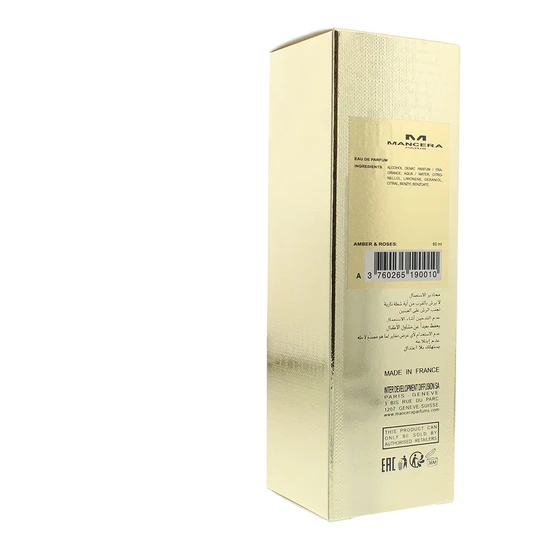Mancera Amber & Roses Eau De Parfum 60ml