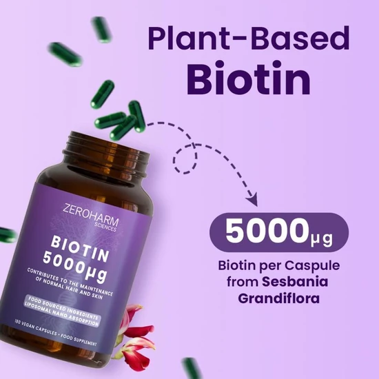 ZeroHarm Liposomal Biotin 5000ug Capsules 180 Capsules