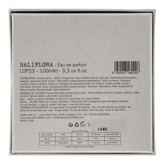 Laboratorio Olfattivo Baliflora Eau De Parfum 100ml