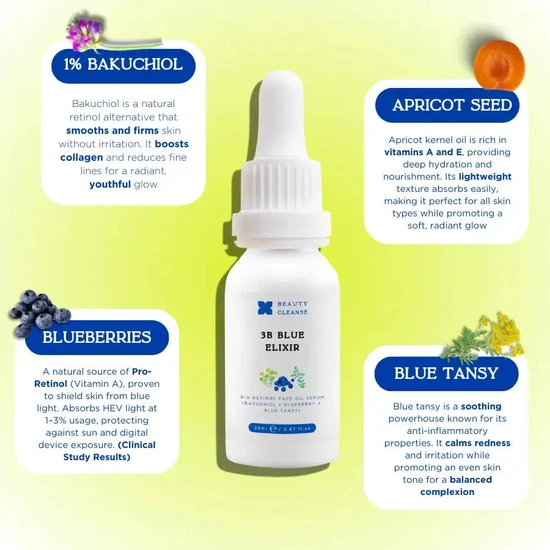 Beauty Cleanse 3b Blue Elixir Bio-Retinol Face Serum