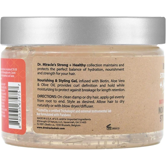 Dr. Miracle's Strong Plus Healthy Biotin & Aloe Vera Nourishing & Styling Gel 340g