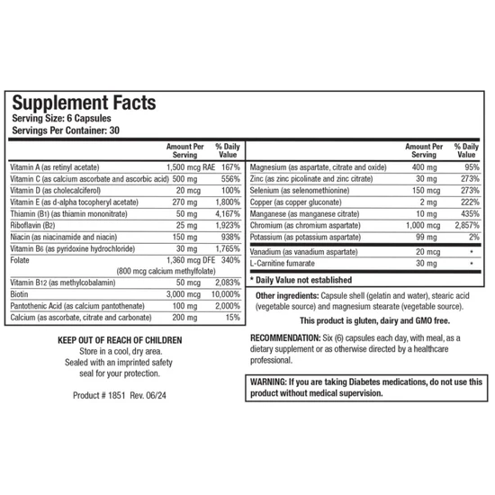Biotics Research Gluco Balance Capsules 180 Capsules