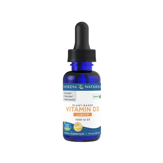 Nordic Naturals Plant-Based Vitamin D3 Liquid 1000iu Apple 30ml