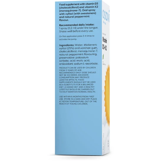 Osavi Vitamin D3 + K2 Oral Spray Peppermint 25ml