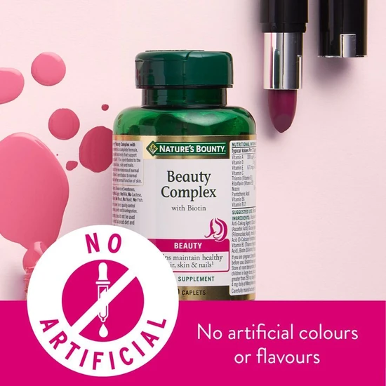 Nature's Bounty Beauty Complex With Biotin Caplets 60 Caplets