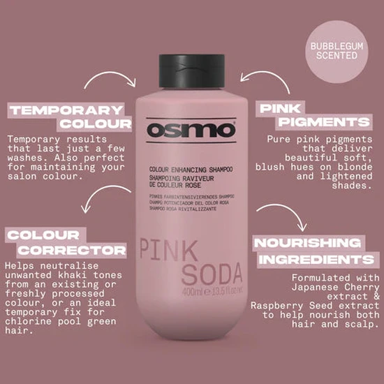 Osmo Pink Soda Colour Enhancing Shampoo 400ml
