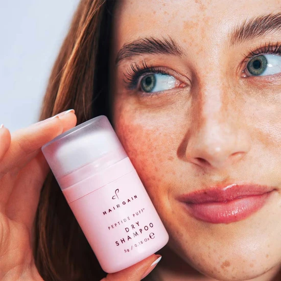 Hair Gain Peptide Puff Dry Shampoo & Scalp Massager