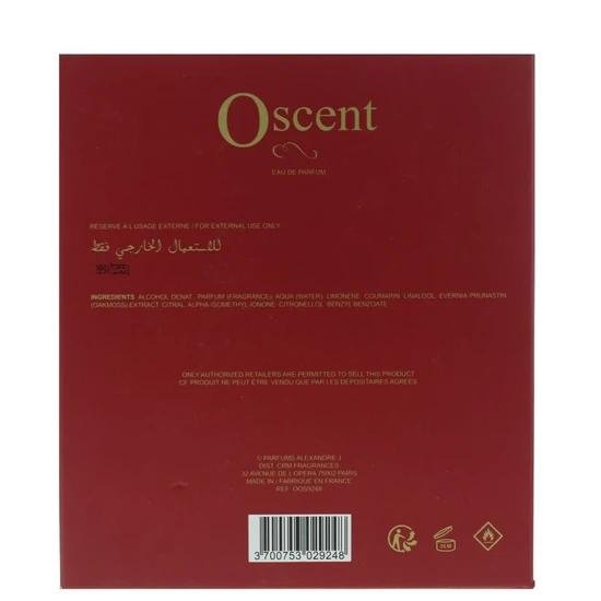 Alexandre.J Oscent Rouge Eau De Parfum 100ml