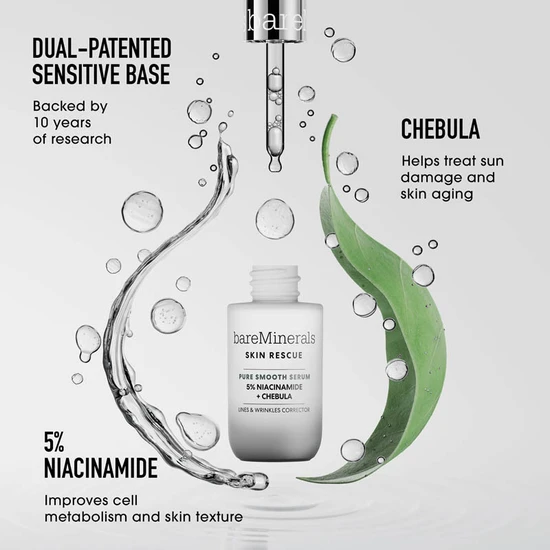 bareMinerals Skin Rescue Pure Smooth Serum 5% Niacinamide + Chebula 30ml