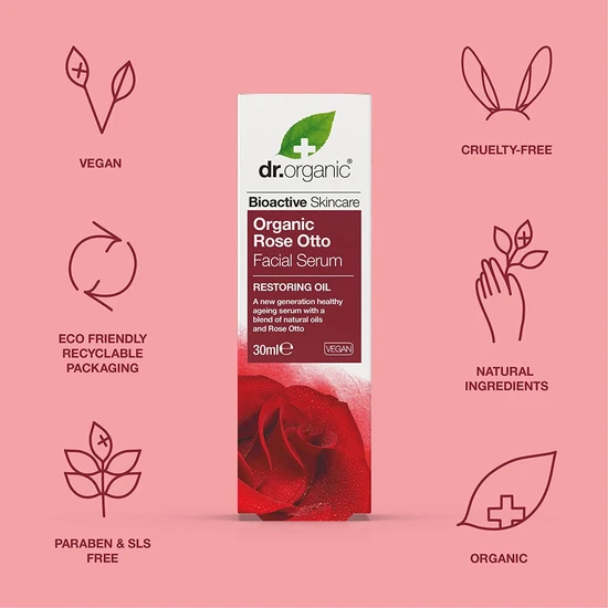Dr. Organic Bioactive Skin Care Organic Rose Otto Facial Serum 30ml