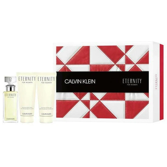Calvin Klein Eternity Gift Set 50ml Eau De Parfum + 100ml Shower Gel + 100ml Body Lotion