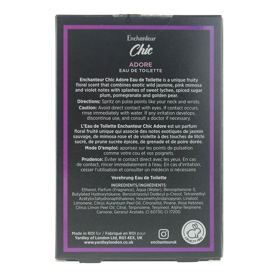 Yardley Enchanteur Chic Adore Eau De Toilette 50ml