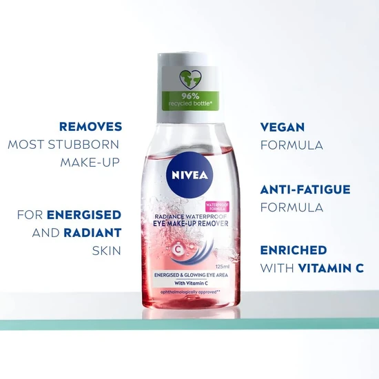 Nivea Radiance Waterproof Eye Makeup Remover 125ml