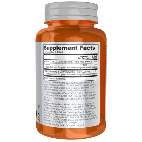 NOW Foods HMB 1000mg 90 Tablets